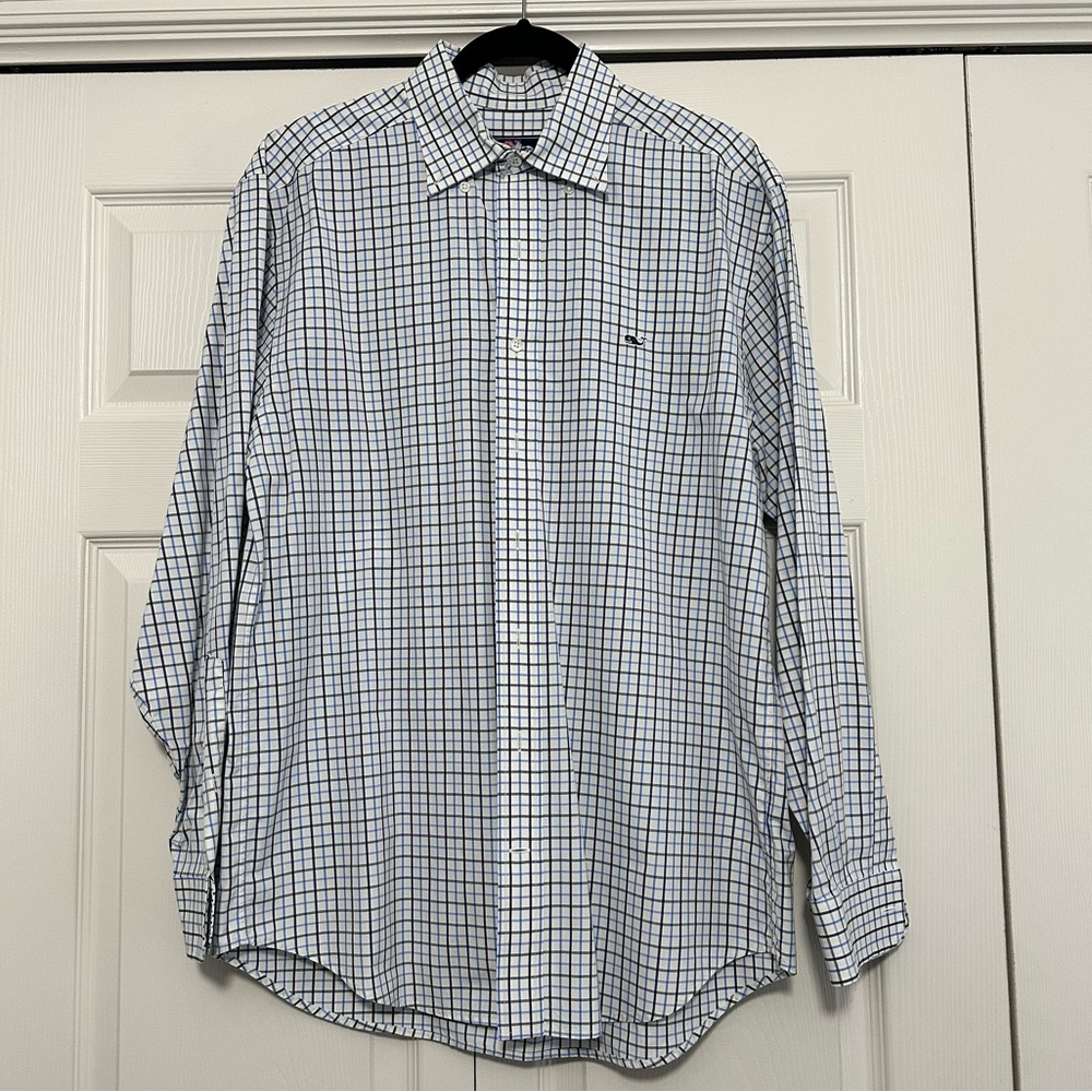 Vineyard Vines Classic Fit Whale Shirt Button Down‎ in Plaid Size Medium GUC